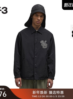 [季末折扣]Y3山本耀司情侣款春季运动翻领夹克印花茄克外套IQ2137