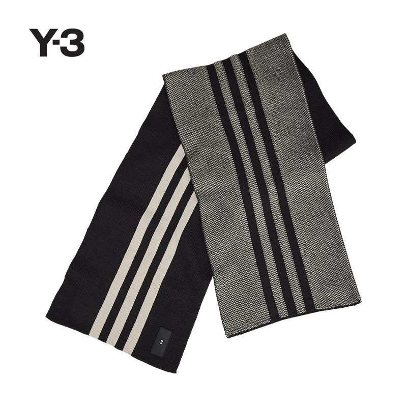 Y-3/Y3山本耀司2025年秋冬新品经典时尚情侣款针织保暖围巾IY9275