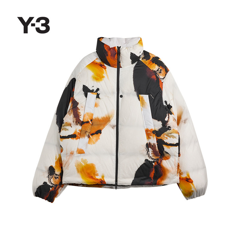 Y-3/Y3山本耀司2025秋冬新品男士短款印花羽绒服保暖外套KA2361