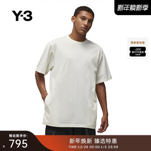 休闲T恤纯色宽松短袖 情侣款 Y3山本耀司春夏季 IV5644