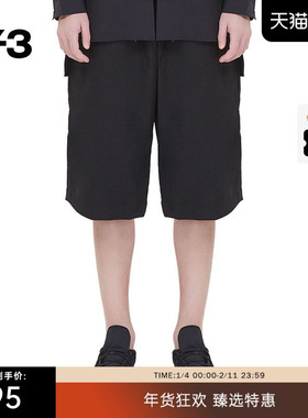 [季末折扣]Y3山本耀司短裤春夏宽松抽绳运动五分裤子 HG8599