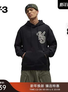 [季末折扣]Y3山本耀司秋季情侣款连帽卫衣宽松运动外套IT7523