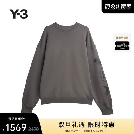 Y-3/Y3山本耀司2025秋季新品男女同款休闲时尚印花套头卫衣KE5083