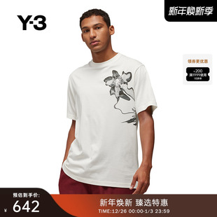 休闲T恤纯棉印花短袖 情侣款 Y3山本耀司春夏季 IV7737
