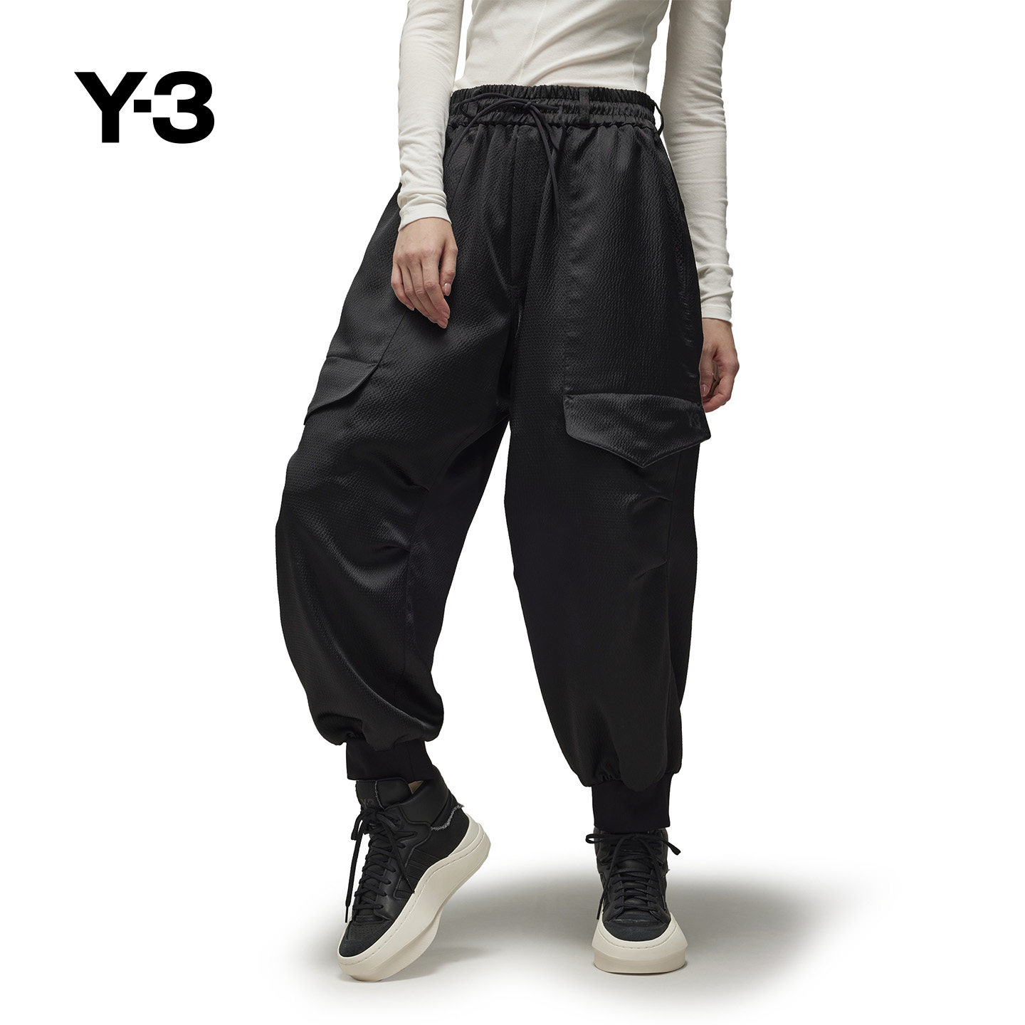 [尊享特惠]Y-3/Y3山本耀司女士休闲工装长裤IR7100