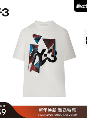 [季末折扣]Y3山本耀司情侣款短袖T恤春夏印花宽松字母 IL1789