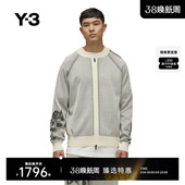 拉链印花开衫 Y3山本耀司春季 休闲针织衫 IV5526 情侣款