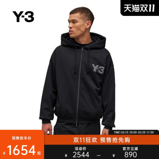 情侣款 Y3山本耀司春季 连帽卫衣宽松运动休闲外套JE9278