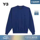 Y3山本耀司2025秋季 男士 圆领时尚 宽松套头纯色卫衣JM7867