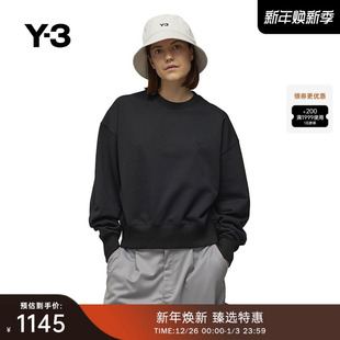 落肩袖 女士休闲卫衣宽松短款 Y3山本耀司秋冬季 潮IV5567