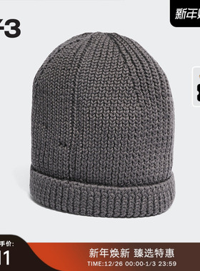 Y-3/Y3山本耀司秋冬新品男女同款时尚休闲粗线针织帽冷帽JX8309