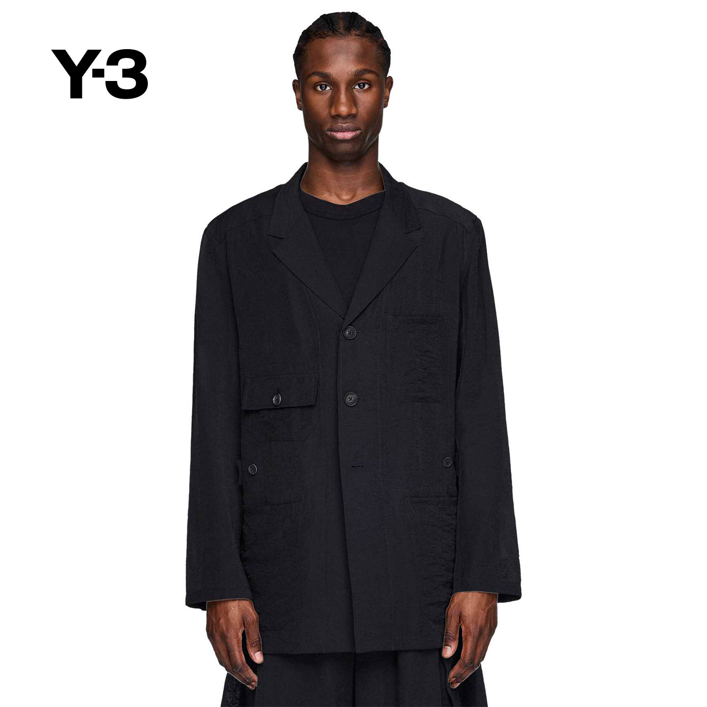 [新品首降]Y-3/Y3山本耀司男士翻领工装风休闲夹克外套KQ9701