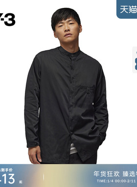 Y-3/Y3山本耀司秋冬季男士休闲衬衫纯色长袖松紧袖口衬衣IN8754