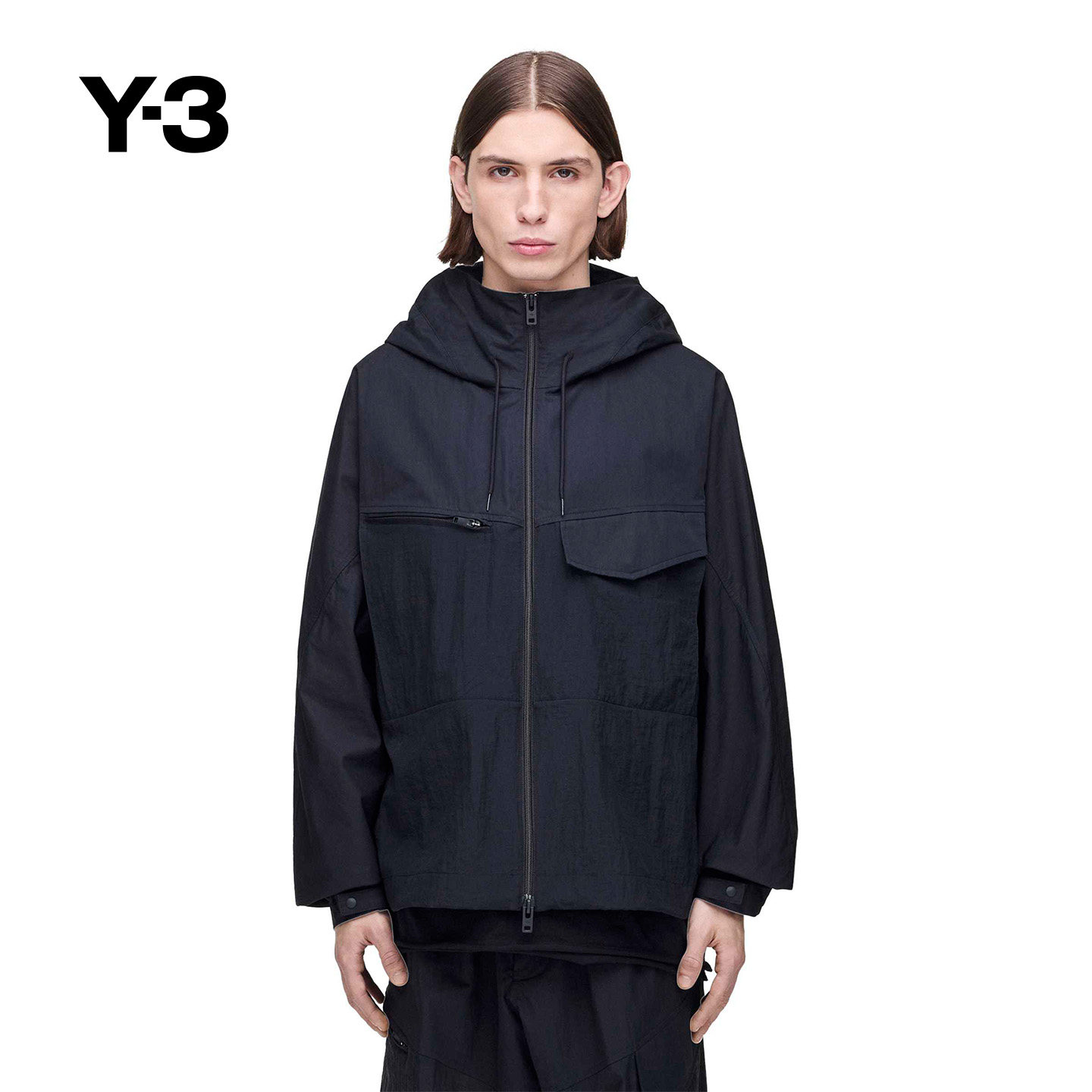 [新品首降]Y-3/Y3山本耀司男士运动休闲连帽夹克外套KD3975