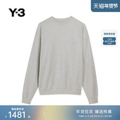 Y3山本耀司2025秋季 男士 宽松套头圆领时尚 纯色卫衣JM7874