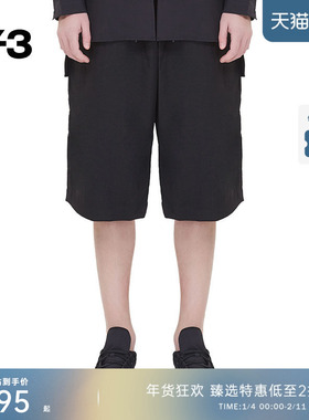 [季末折扣]Y3山本耀司短裤春夏宽松抽绳运动五分裤子 HG8599