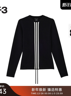 Y-3/Y3 山本耀司2025秋季新品女士时尚休闲条纹撞色长袖T恤KB3692