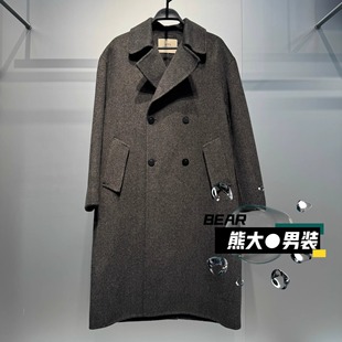 翻领宽松双面毛呢大衣 B1AAF4B05太平鸟男装 时尚 新款 3299 2025冬季