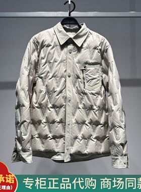 B1ACF4295太平鸟男装2025冬季新款翻领轻薄衬衫式鹅绒羽绒服 1299