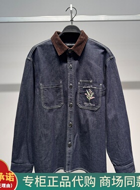 B1CHF3127太平鸟男装2025秋季新款时尚百搭宽松外穿式牛仔衬衫699