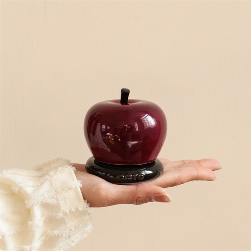 苹果牙签罐高颜值家居平安喜乐饰品平安果牙线收纳罐装饰摆件