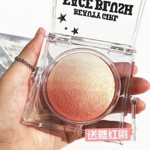 KQTQK腮红高光一体盘烘焙鸡蛋裸妆自然橘朵色渐变修容眼影盘两用