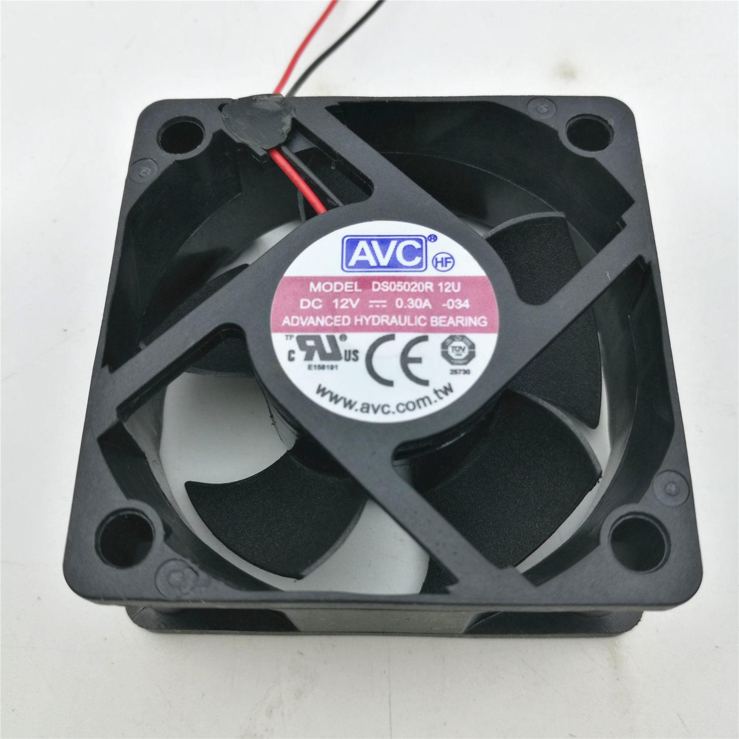 原装 AVC DS05020R12U 12V 0.30A 2线 5020 5CM 电源静音散热风扇