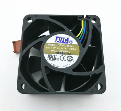 原装 AVC DS06025B12U 6025 12V 0.7A 6cm 4线 大风量散热风扇