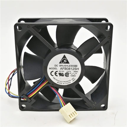 台达 AFB0812SH 12V 0.51A 8CM 8025 大风量4线PWM机箱散热风扇