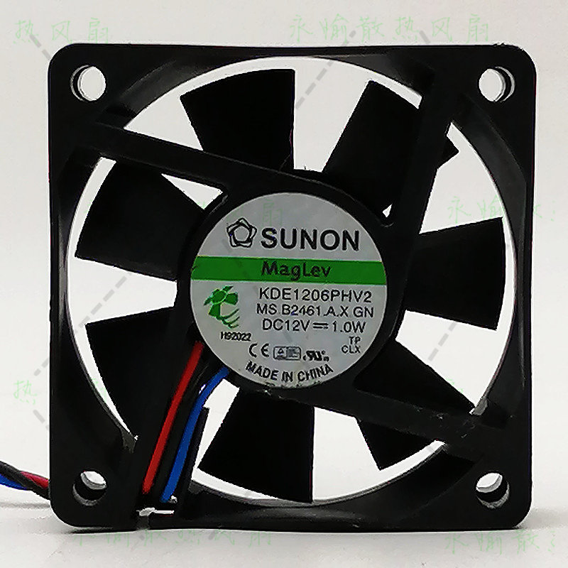 KDE1206PHV2 SUNON 6015 12V 1.0W 悬磁浮 投影监控散热风扇风机