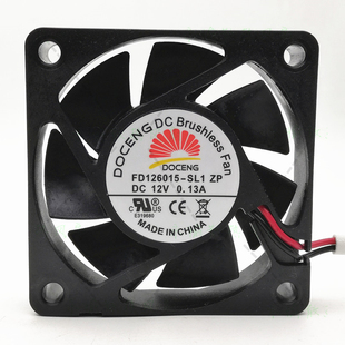 SH1 0.13A DOCENG 静音散热风扇 6cm FD126015 12V 全新 6015