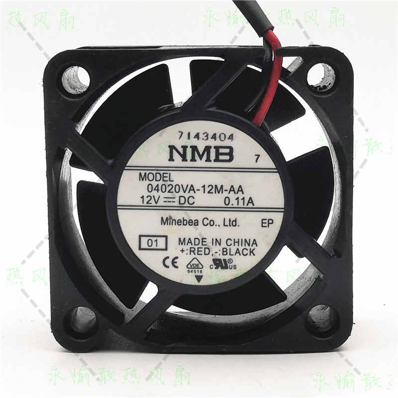 原装 NMB 04020VA-12M-AA 4020 12V 0.11A 4CM 电源 散热风机风扇