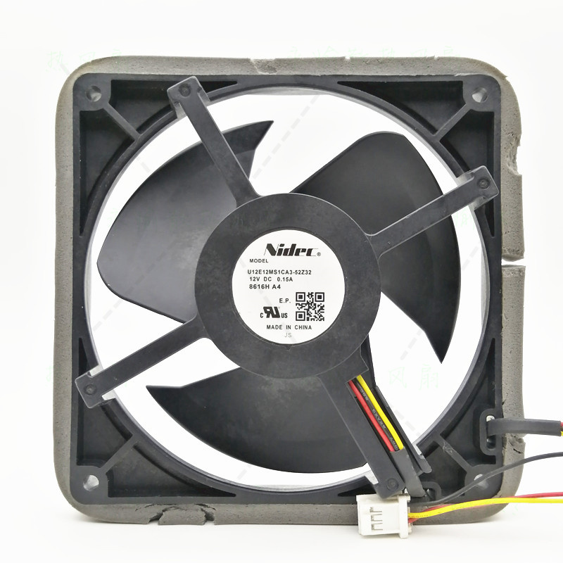 U12E12MS1CA3-52Z32 12.5cm 12V 0.15A 电冰箱维修用散热风扇风机