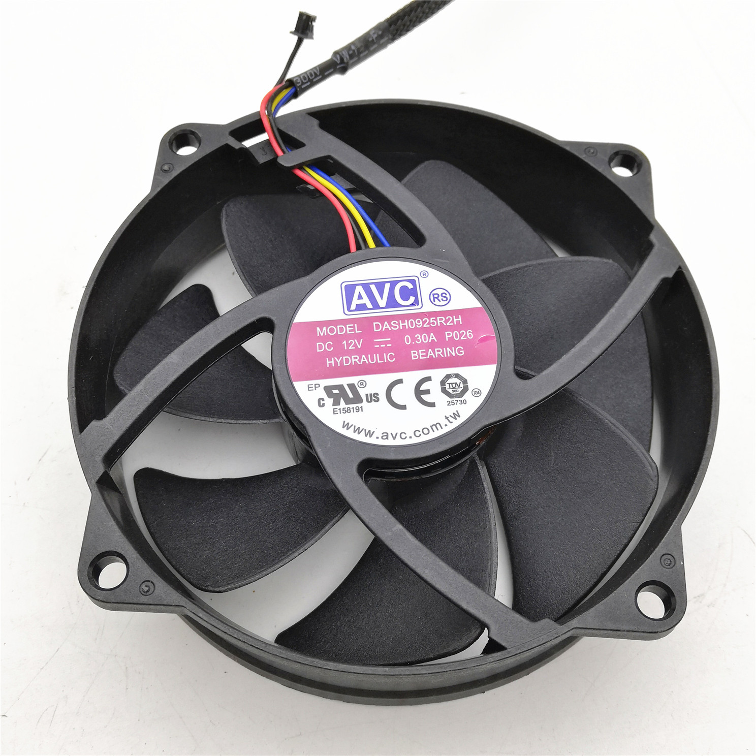 全新 AVC DASH0925R2H 9CM 9025 12V 0.30A 4线CPU 圆形 散热风扇