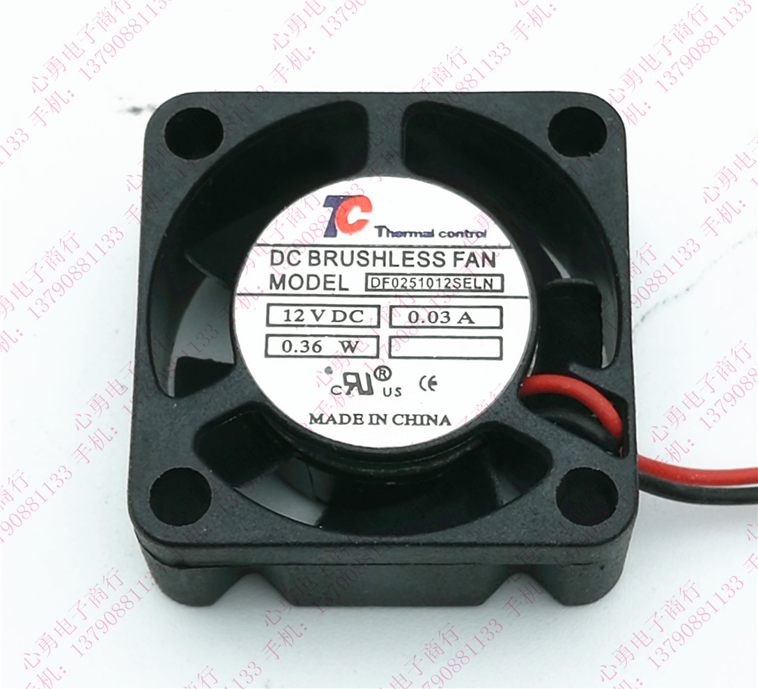 全新TC 散热控制 DF0251012SELN 12V 0.03A 0.36W 2510 静音风扇