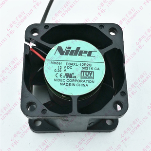 12P2G 12V 0.29A 原装 4CM D04XL 4028 2线滚珠散热设备风扇 Nidec