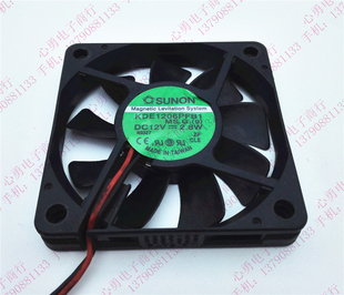 SUNON 2.8W 建准超薄滚珠散热风扇 DC12V 6010 KD1206PFB1 原装