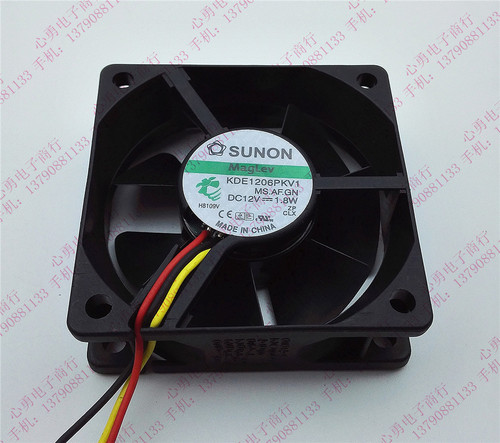 正品SUNON/建准静音散热风扇 KDE1206PKV1 DC12V 1.8W 6020 三线