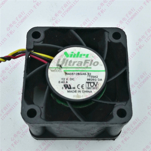 12V 0.40A 原装 4CM W40S12BGA5 4028 服务器3线散热风扇 nidec