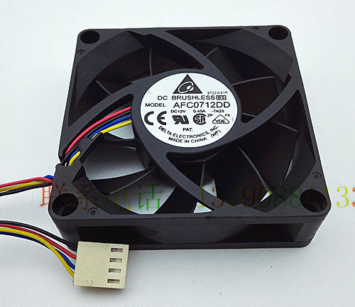 AFC0712DD 原装Delta/台达CPU散热风扇12V 0.45A 4线温控7020