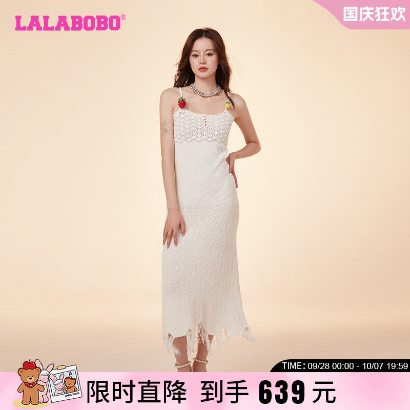 LALABOBO毛织吊带连衣裙
