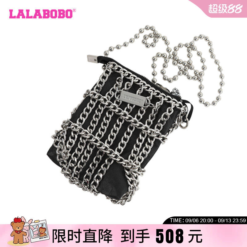 纯色休闲简约百搭金属链条包