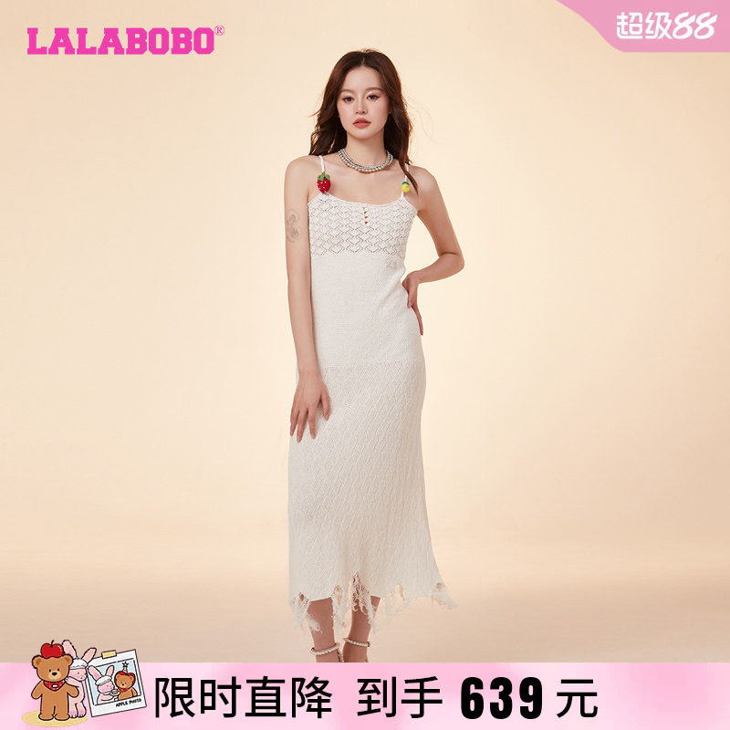 LALABOBO毛织吊带连衣裙