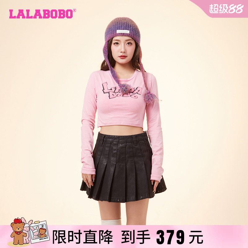 LALABOBO长袖T恤纯色可爱