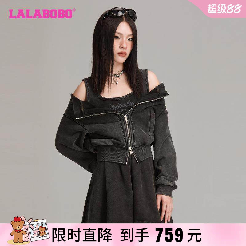 LALABOBO2024秋季新款短款连衣裙
