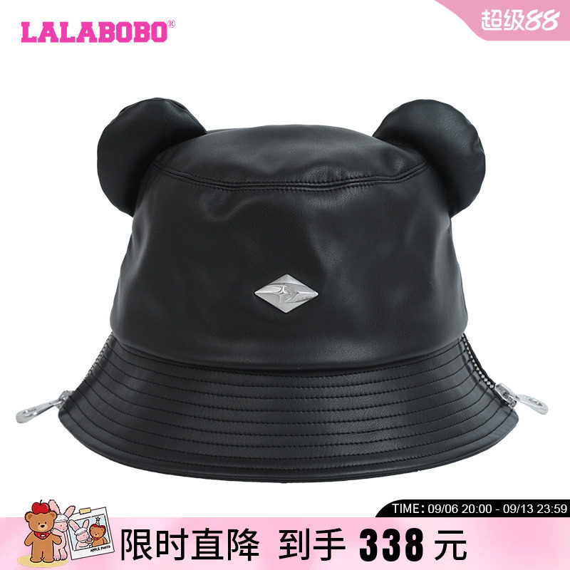 纯色可爱保暖小熊耳朵渔夫帽
