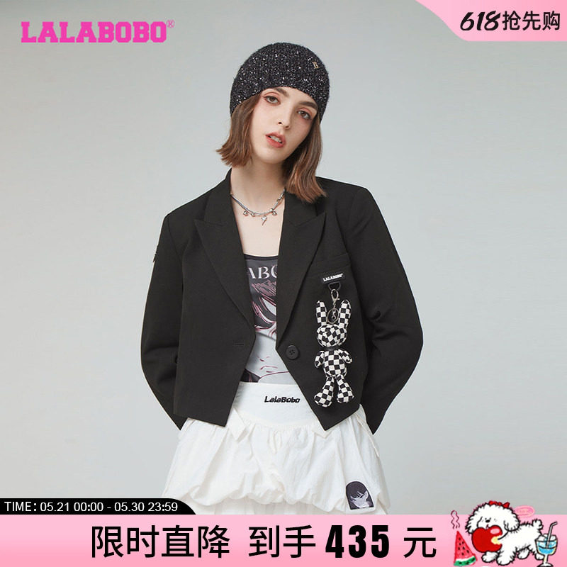 【商场同款】LALABOBO24年早秋西装女原创长袖新款早秋别致酷外套
