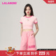 潮流百搭款 高腰A型针织三分短裤 女 LALABOBO春夏新品 LBCB WXZD41