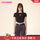 LALABOBO24早秋新款 WSDT26 T恤女LBDB 复古休闲短款 半调兔合体短袖