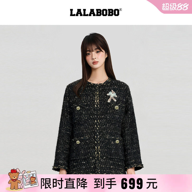 LALABOBO立体小熊小香风外套